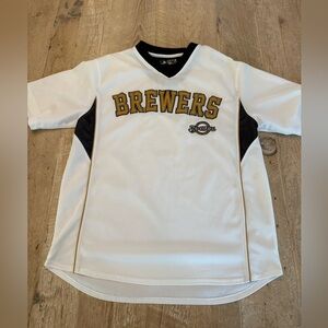 Milwaukee Brewers Baseball Jersey Mens Size M White True Fan